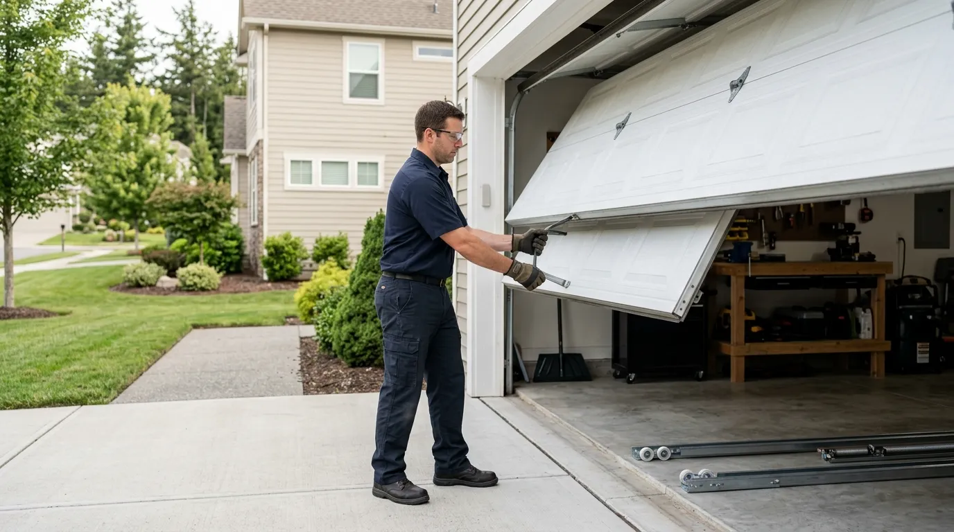 Carriage house garage door