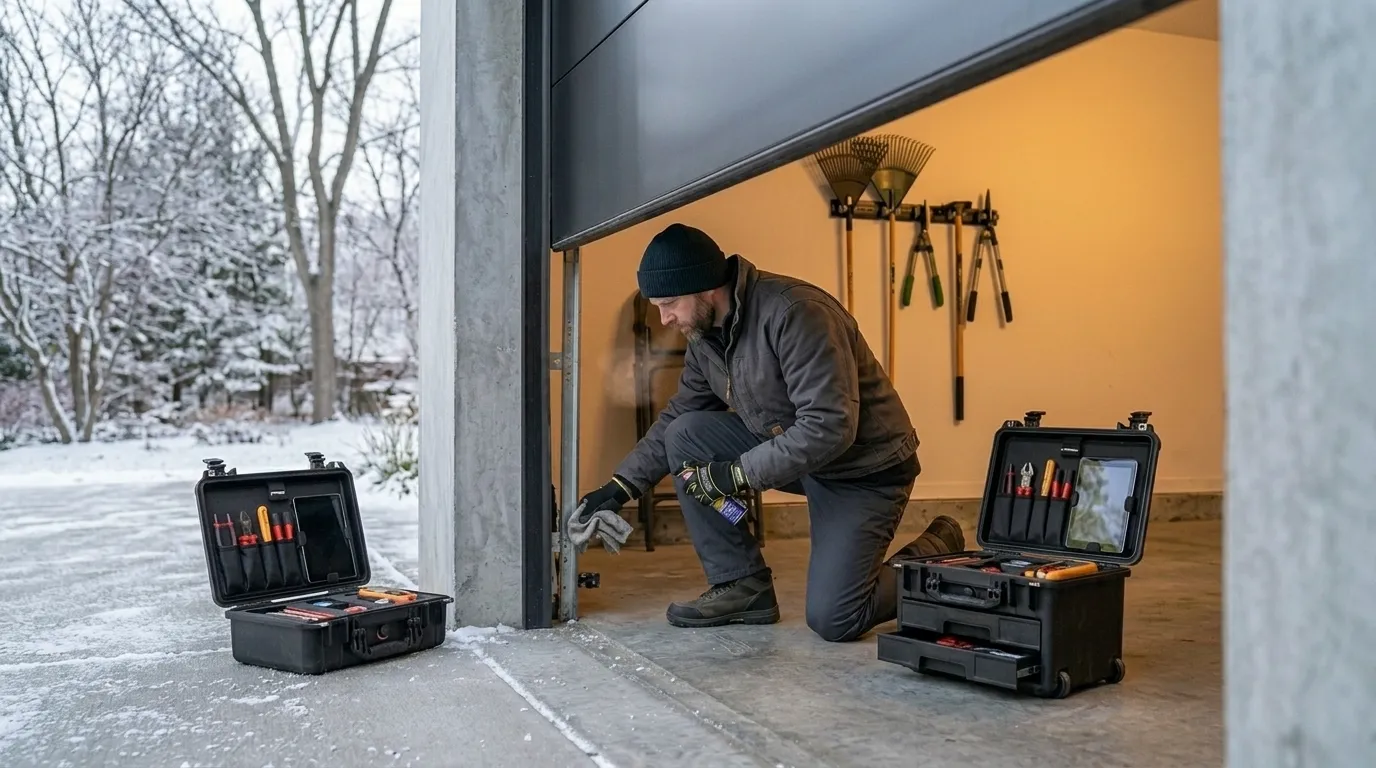 Roll-up steel garage door